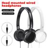Soft Ear Pads Wired Headphones Lightweight Computer Headphones Head Mounted Earphones  Computer Use