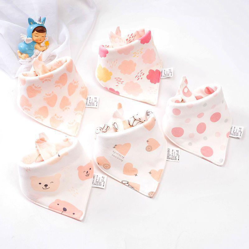 Unisex Triangle Baby Bibs: Pure Cotton, Waterproof, Super Soft, Double Snap, Scarf Wrap