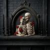 Mroczne Romantyczne Ozdoby, Gotycka Para Model Czaszki z Żywicy, Unikalna Dekoracja i Rekwizyt na Halloween do Upiornego Wystroju Domu, Miłośnicy Gotyku, Nawiedzony Dom
