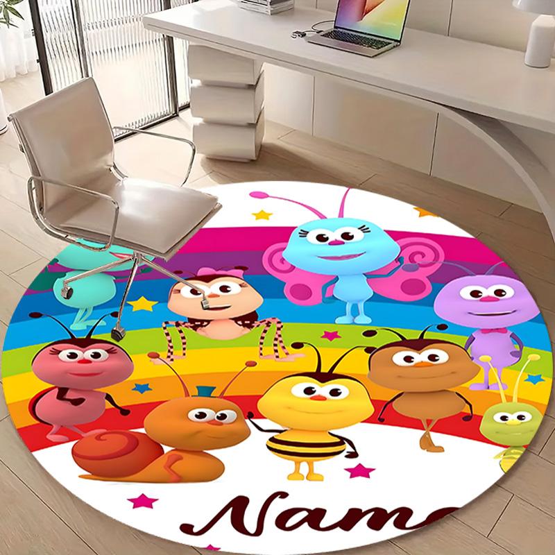 Personalized BichiKIDS Round Chair Office Rug - Perfect for Mat, Office Chair & More - Ideal Gift for Birthdays and Holidays
