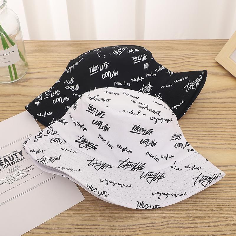 Reversible Hat Fisherman Sun Protection Breathable Cotton Cap Fashion Outdoor