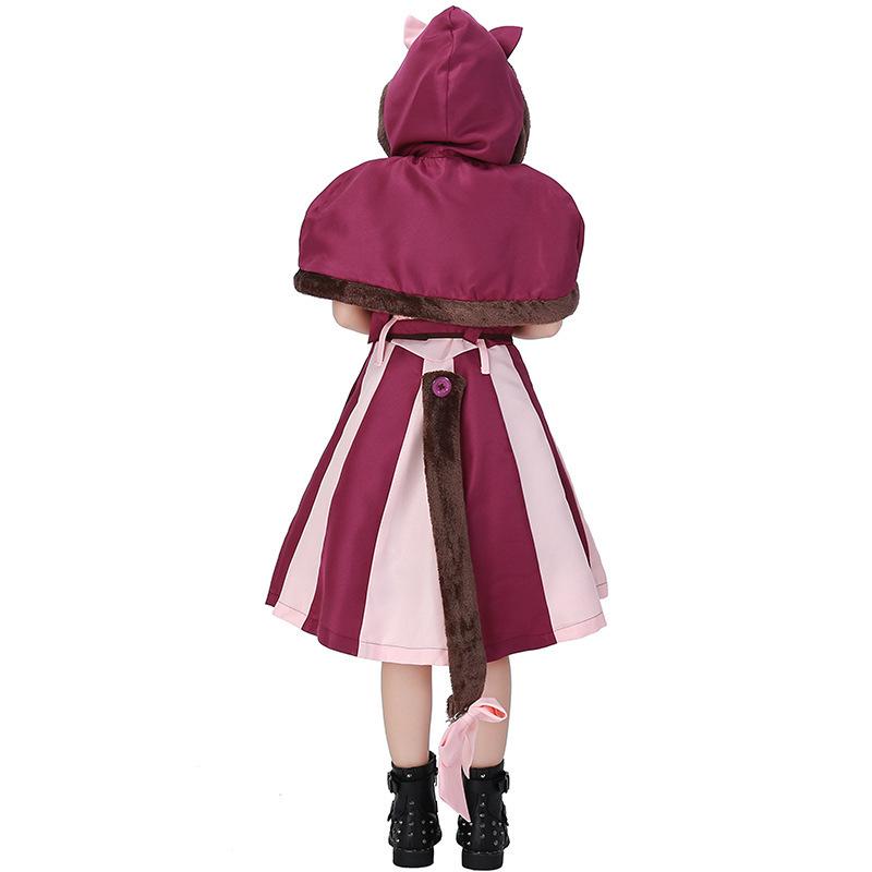 Wonderland Park Children's Purple Smiling Cat Cosplay Party Dress