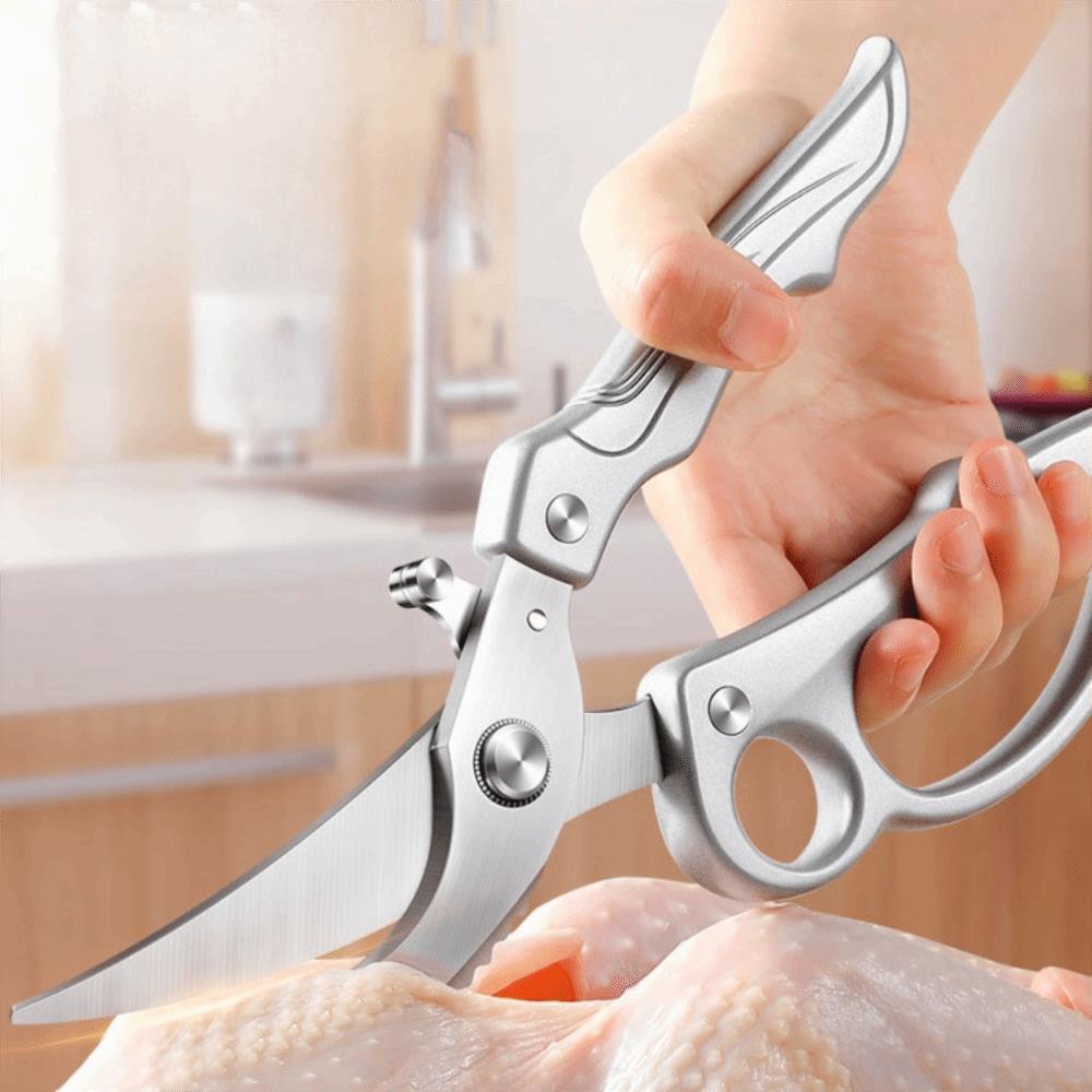 Practical Stainless Steel Chicken Bone Shear Rust-proof Automatic Rebound Kitchen Scissor Hard Thickened Food Scissor Noodle5
