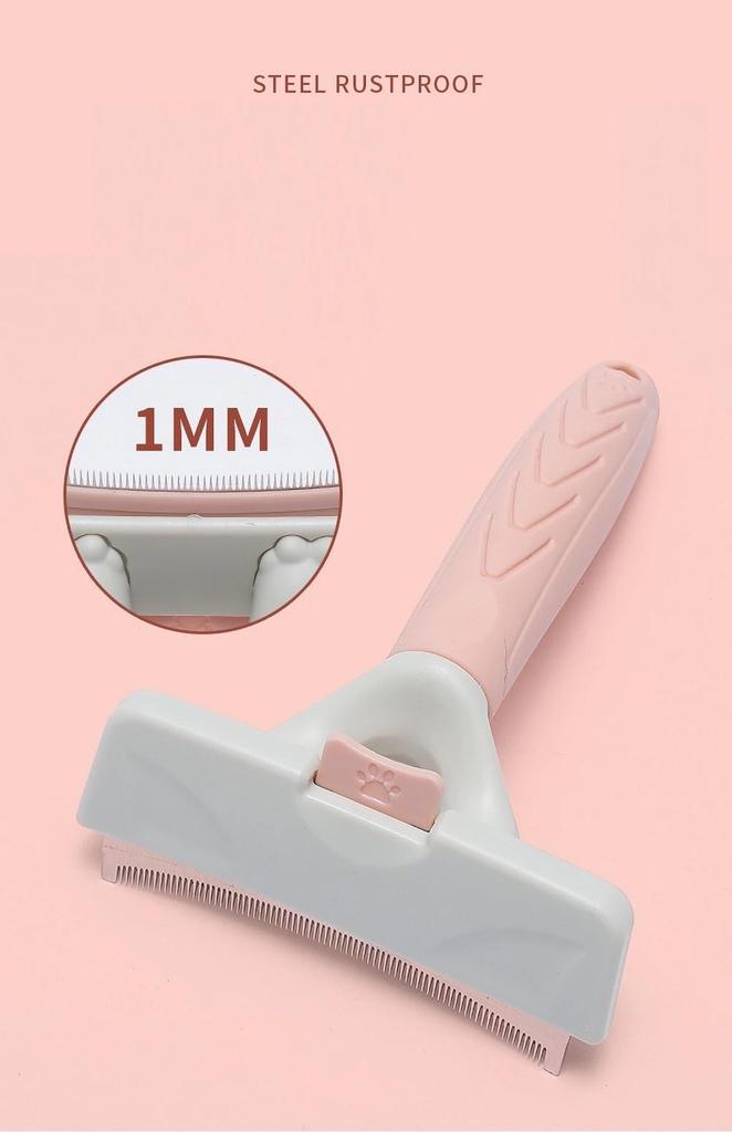 Mit Knopf zum einfachen Entfernen von Haaren Fellbürste [bakala] Katzen-/Hundebürste/Haustierbürste/Kleine/Mittelgroße/Kurzhaarige Rassen/Haarballenprävention/Sanft