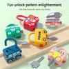 Baby Learning Lock with Key Car Games Early Educational Numbers Matching Locks Parent-children Interactive Unlocking Toys Sensor