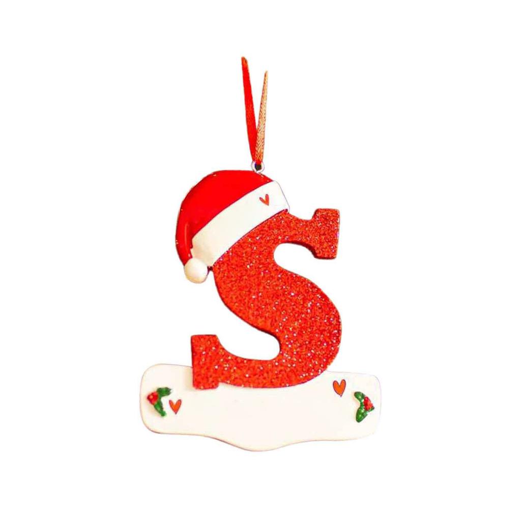 Creative Christmas Tree Decorations Unique Acrylic 26 Letters Alphabet Shaped Hanging Ornaments for Home and Car