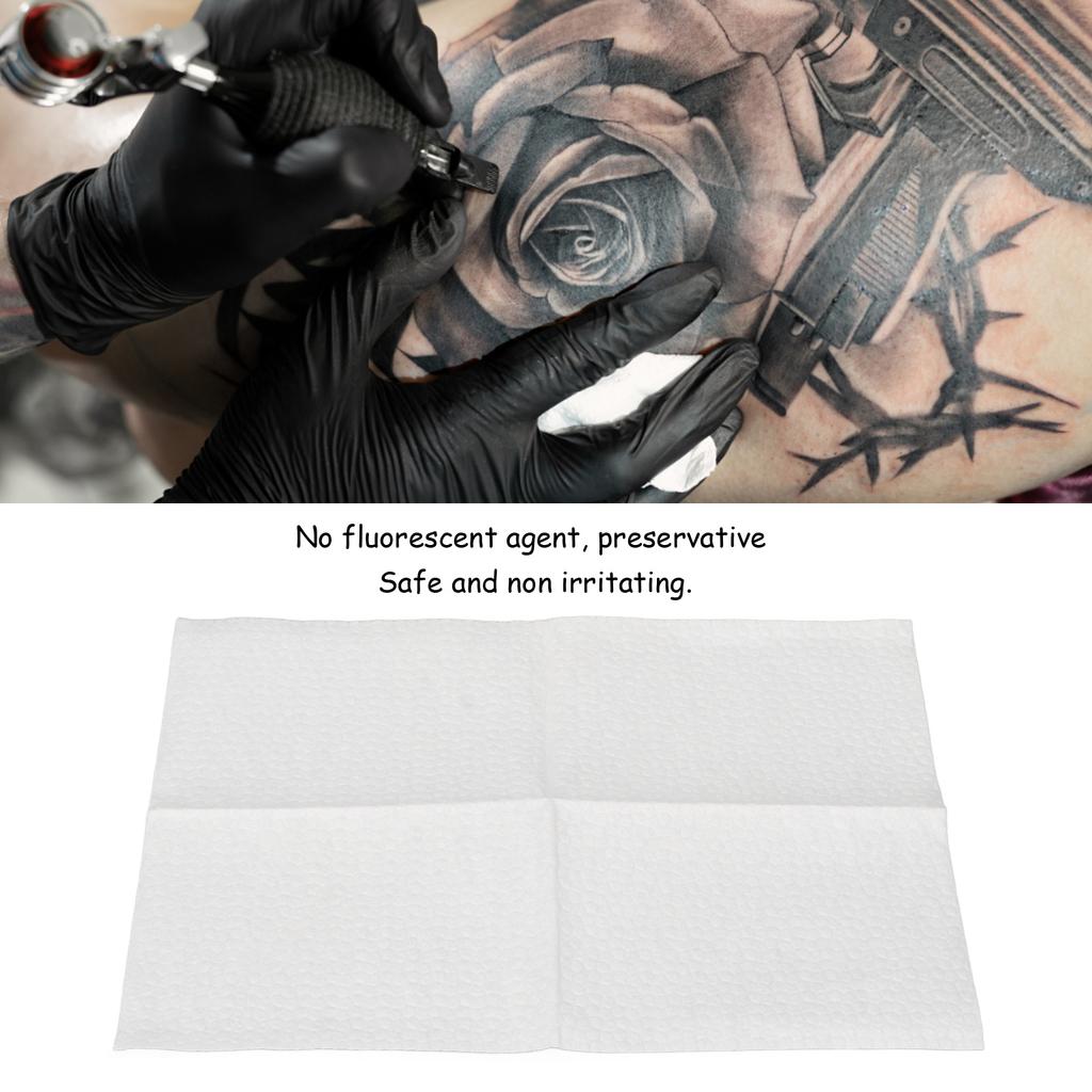 68 Sheet Disposable Tattoo Paper Strong Water Absorption Soft Breathable Tattoo Dry Wipes Paper for Beauty Salom