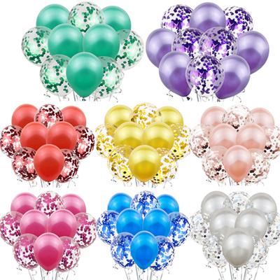 10 PCS Latex Ballons und farbige Konfetti Geburtstag Party Dekorationen Mix Rose Hochzeit Dekoration MIT