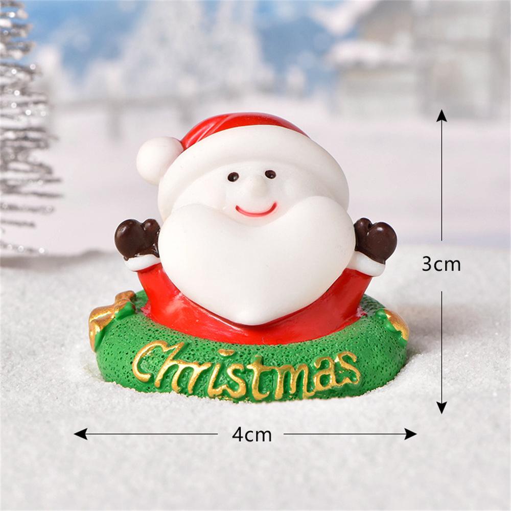 Christmas Decoration Santa Claus Snowman Figurine Fairy Christmas Miniatures Figurines Christmas Gifts DIY Home Decoration