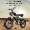 LOOKROAD L20 Bicicleta Elétrica Fat Tire 1500W, E-Bike de Montanha Todo-o-Terreno Off-Road 20x4.0, 48V 20Ah, Freio a Disco Hidráulico, Bicicleta para Adultos com Suspensão Completa