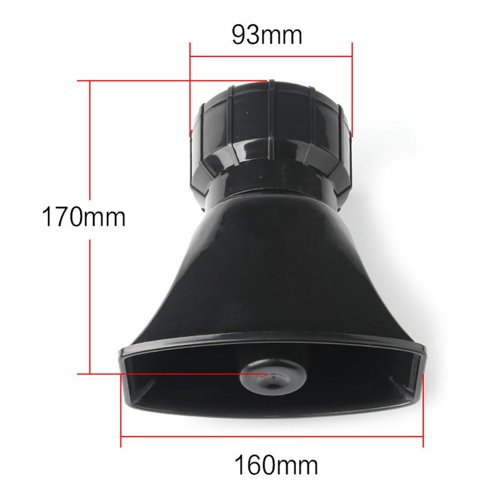 100w 130dB High Volume Car Alarm 1Horn With 7 Distinct Sounds For 12V Motorcycles, Mopeds, Cars, Trucks