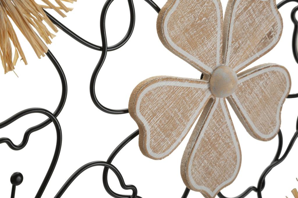 Iron and Wood Wall Panel Itis Cm 75X3,5X42