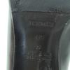 Tolle HERMES Slipper schwarzes Leder Damen 35.5 Gebraucht