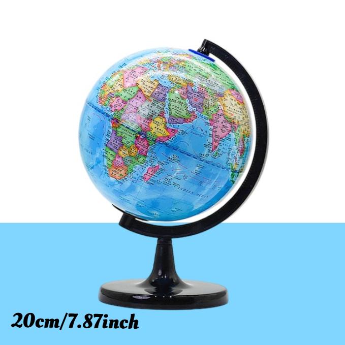 1pc Classroom Teaching Globe Set, HD English World Map with 360° Swivel Base, Standard Geography Resource for Schools
