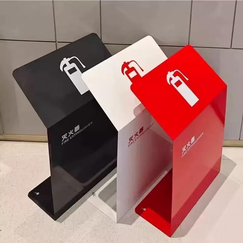 Floor-standing Fire Extinguisher Bracket with Shield