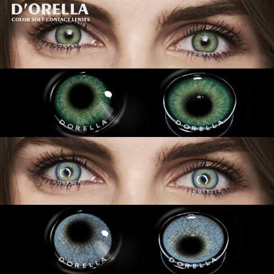 DORELLA 1 Paar Softlens Island Diamond Jolie Diva Big Eyes Soft Color Kontaktlinsen Kosmetische Kontaktlinsen