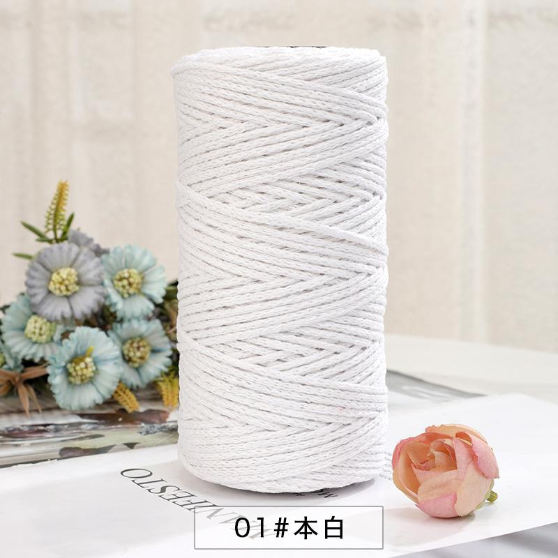 

150g/150m 2mm Round Strand Hollow Yarn,European Hook Bag Core Diy Thread,Many Colors,Hand-knitted Crochet Matching Crocheting