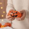 Soft Pumpkin Shaped Stress Ball Bright Colors Maltose Squeeze Toy  Anti-stress