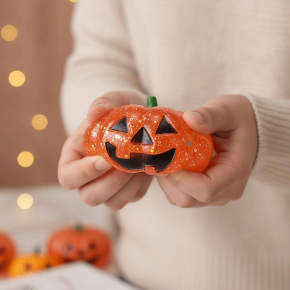 Soft Pumpkin Shaped Stress Ball Bright Colors Maltose Squeeze Toy Anti-stress