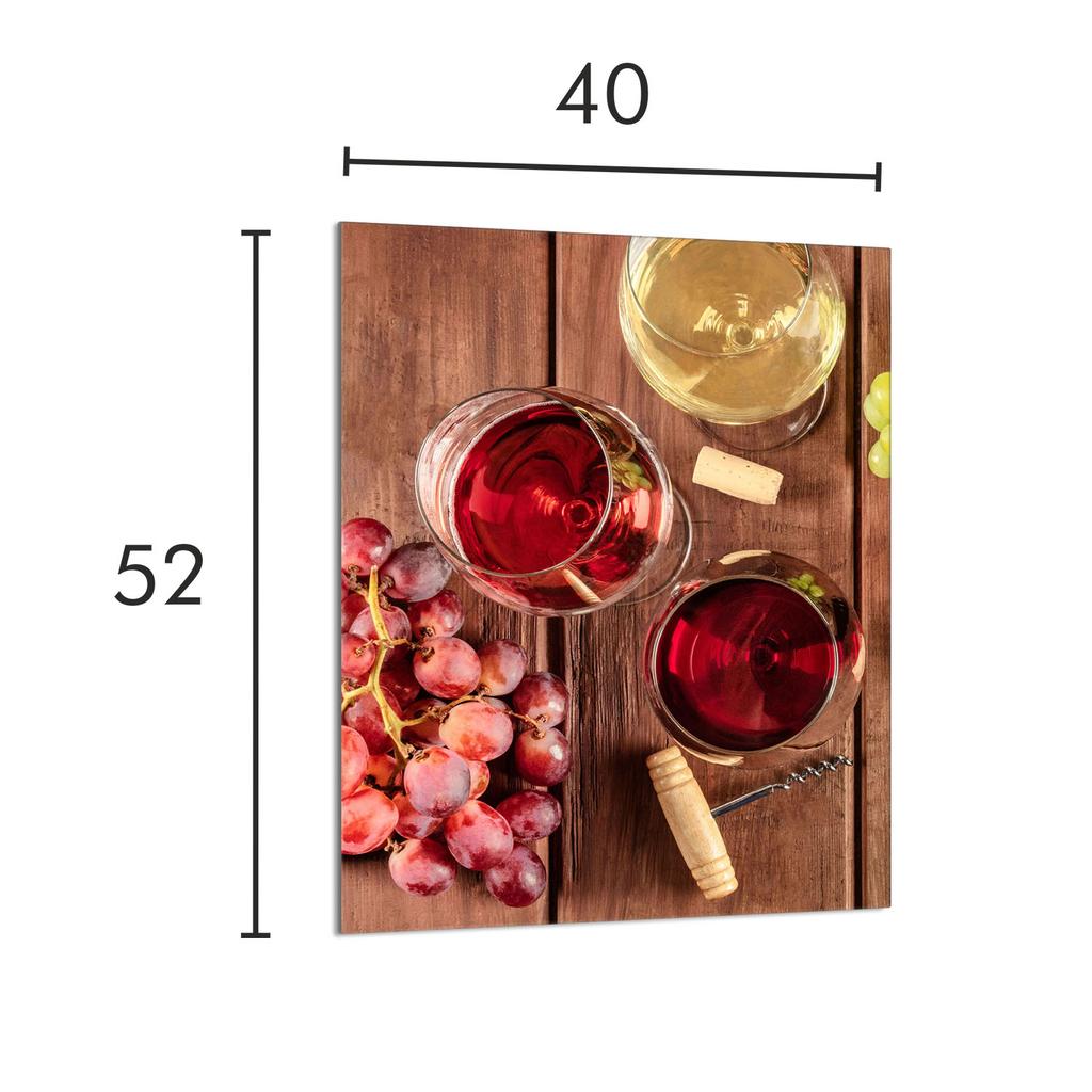 TABLA DE CORTAR DE CRISTAL 40x52 Vino