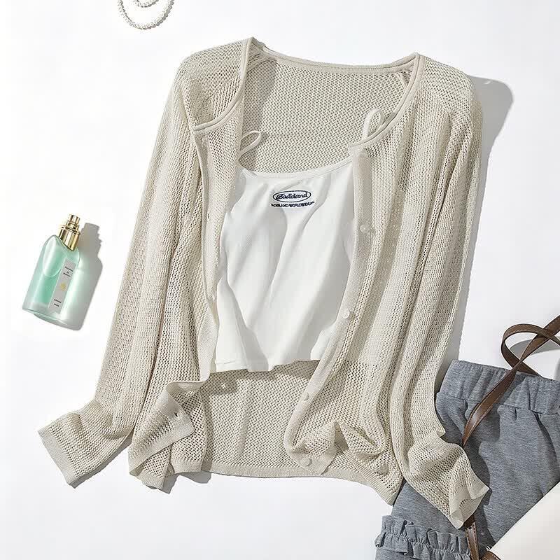 Women's Hollow-out Knit Cardigan