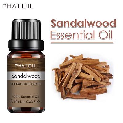 PHATOIL 5ml/10ml/15ml/30ml/100ml Sandalwood Pure Plant Extrat Essential Oil Purify the Air Bactericide Body Relieve Water Soluble Oil
