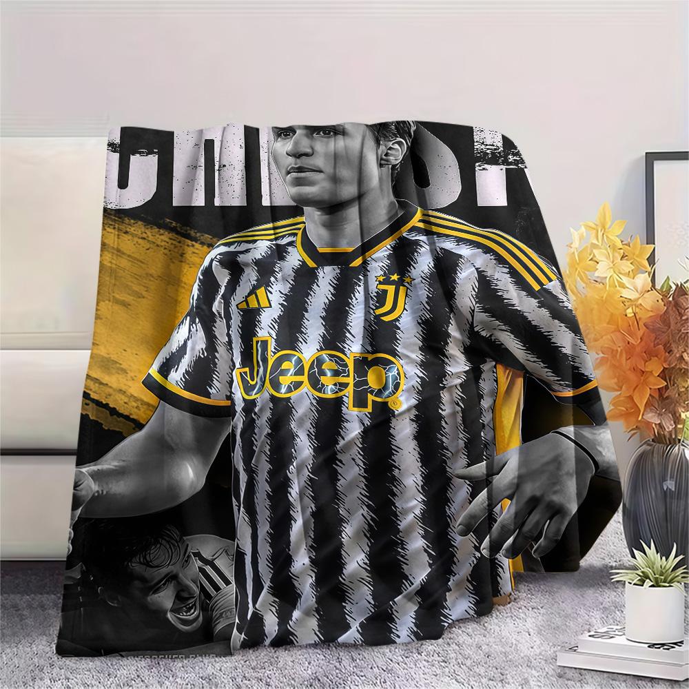 Juventus FC team Print FlAannel Blanket, High quality Comfortable for All Seasons, Home Decor, Warmth and Comfort