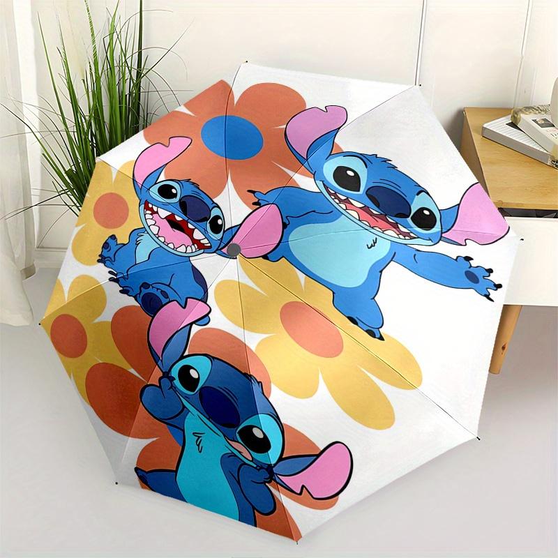 

Stitch,Cartoon Themed Automatic Opening and Closing Folding Umbrella, Reinforced 8 Ribs, Compact Travel Design, Fashionable Folding Umbrella