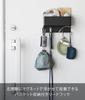 Yamazaki Magnetic Leash Hook with W23 x x Pet Walking Small Item Easy Installation on Entrance 10913 Storage, Black, D7.3 H13cm, Nooks, Accessories,