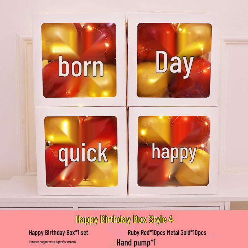 Luminous Happy Birthday Balloons for Adult & Baby Parties - Boys & Girls First Birthday Decoration