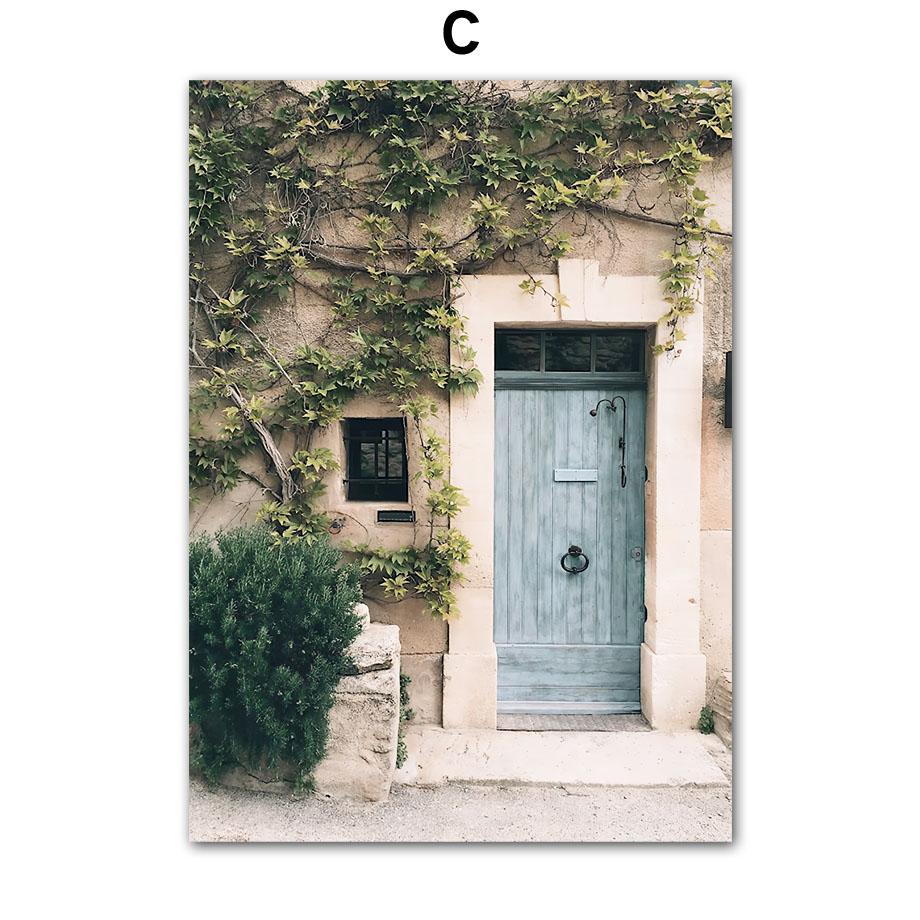 Nordic Town Retro Car Street Lemon Tree Leaf Wall Art Canvas Painting Posters And Prints Wall Pictures Living Room Bedroom Decor