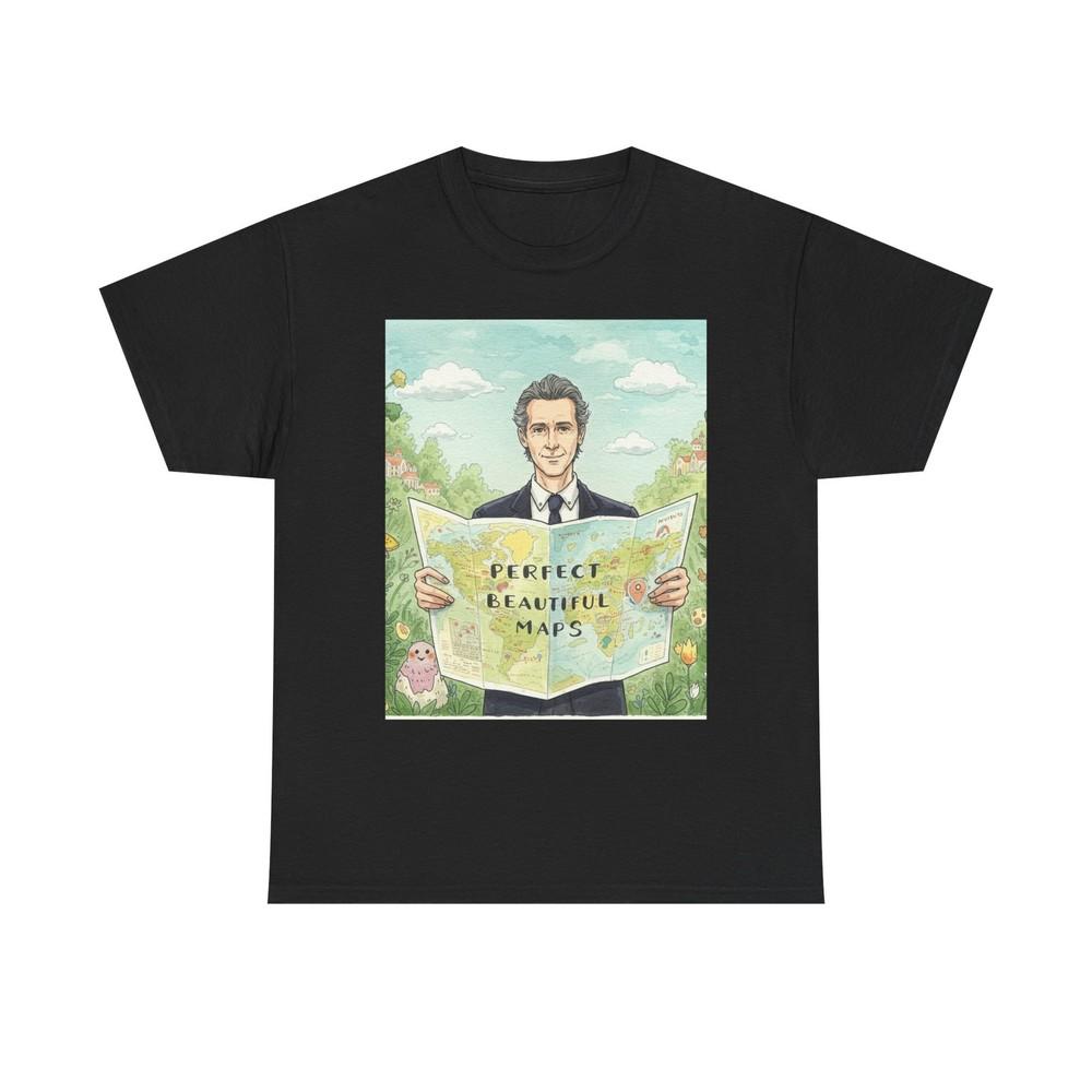 GAVIN NEWSOM CALIFORNIA PERFECT BEAUTIFUL MAPS GHIBLI STYLE TEE T-SHIRT Unisex T-Shirt XXL