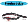 Black PU Leather Choker Necklace Adjustable Length Neckchain Punk Gothic Style Short Collar Chain Accessory for Women