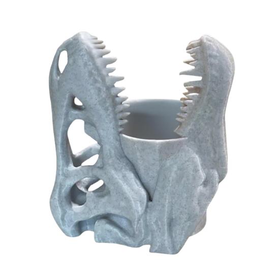 Dinosaur Skull Pen Holder Plastic Pencil Case Desktop Organizer for Pens Erasers Markers School Office Supplies