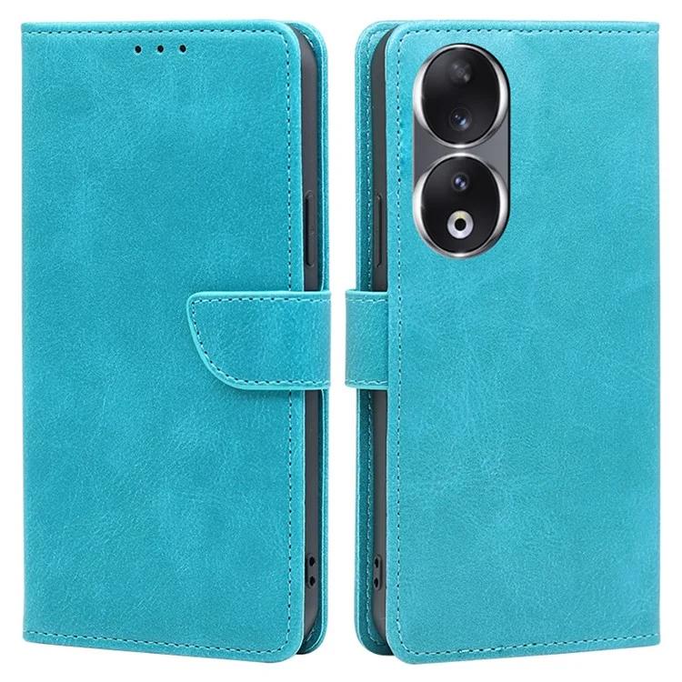 

For Honor 90 Phone Wallet Case Calf Texture TPU PU Leather Shell Stand Anti-drop Cover