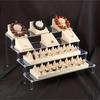 1pc Acrylic Display Stand 1/2/3/4 Tier Acrylic Riser Display Shelf For Cupcake Perfume Doll Transparent Blind Box Storage Shelf