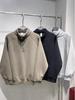 Men's Autumn Solid Color Half-Zip Sweatshirt - Loose Fit Versatile Streetwear Jacket