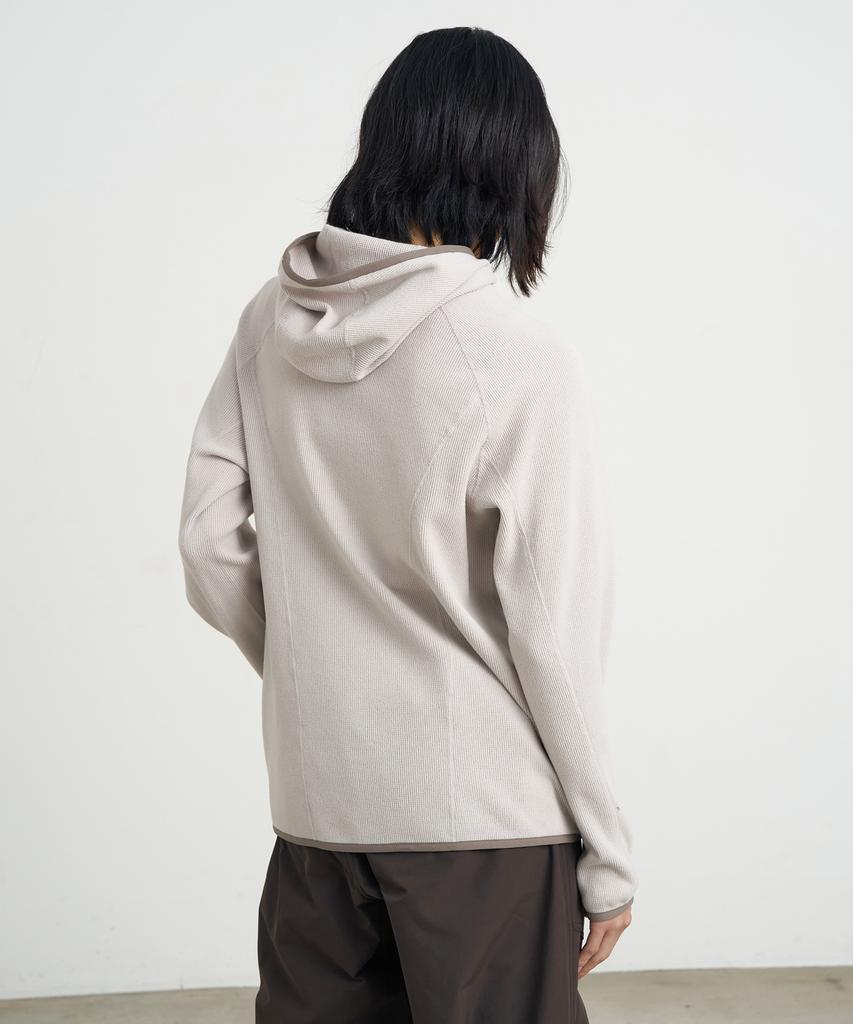GOYOWEAR Relaxed Waffle Knit Hoodie (Light Gray)