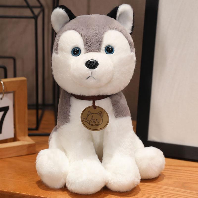 Simulation Husky Cartoon Schnauzer Chihuahua Dog Plush Toy Children Gift Doll