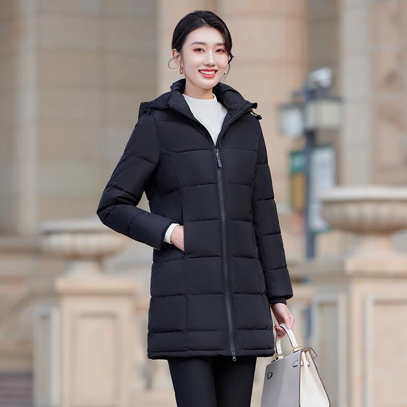 

Женское теплое зимнее пальто с капюшоном и набивкой Teluoman M