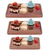 Walnut Service Plate Square Decoration Fruit Food Dessert Plate Tray Wooden BBQ Plate
