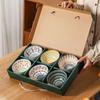 Exquisite Figure Porcelain Bowl Set Dessert Salad Snack Bowl Kitchen Noodle Bowl Tableware Gift Box Microwave Safe Festival Gift