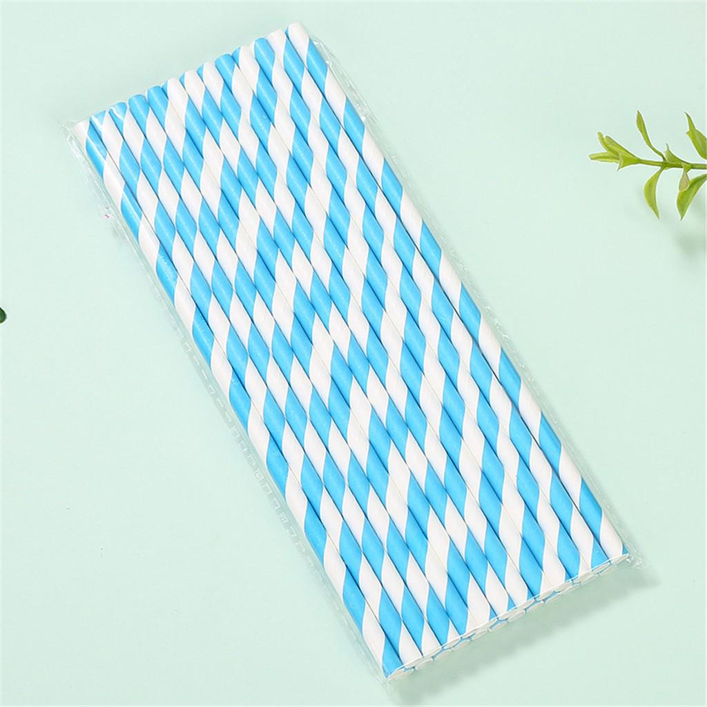 Paper Straws Disposable Holiday Party Drinking Straws Decoration Straws 100Pcs