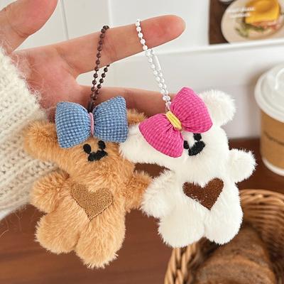 1 Pcs Cute Cartoon Plush Teddy Bear Pendant Girl Keychain Bag Doll Pendant
