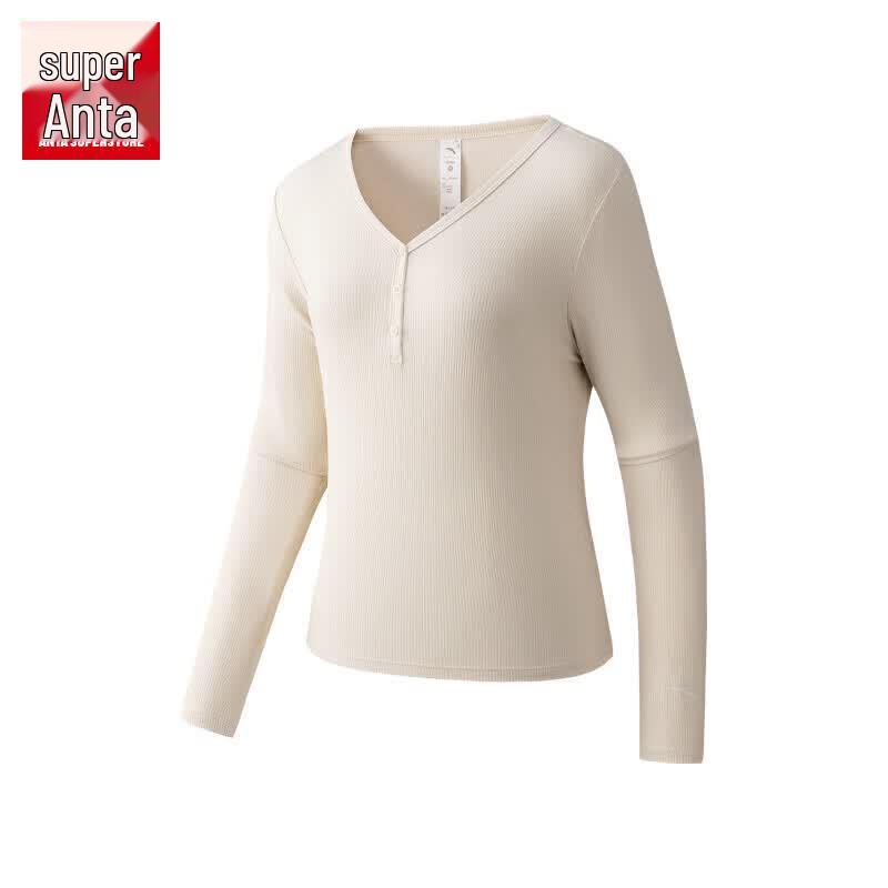 

Anta Mousse Women s Slim Fit V-Neck Long-Sleeve Yoga & Pilates Top M