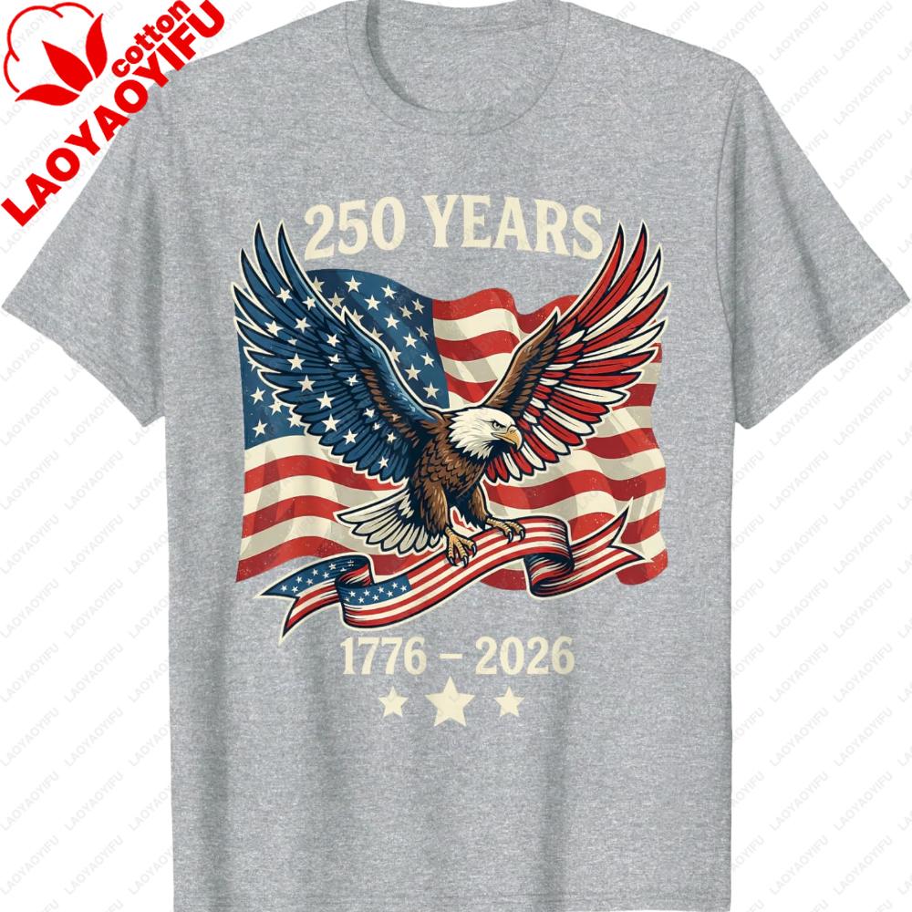 Vintage 250 Years Celebratory Clothing American 17762026 250th Birthday TShirt USA Men Women Unisex Streetwear Fashion Tops