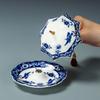 Ceramic Umbrella Tea Strainer Chinese Style Blue and White Porcelain Tea Filter  Tea Room