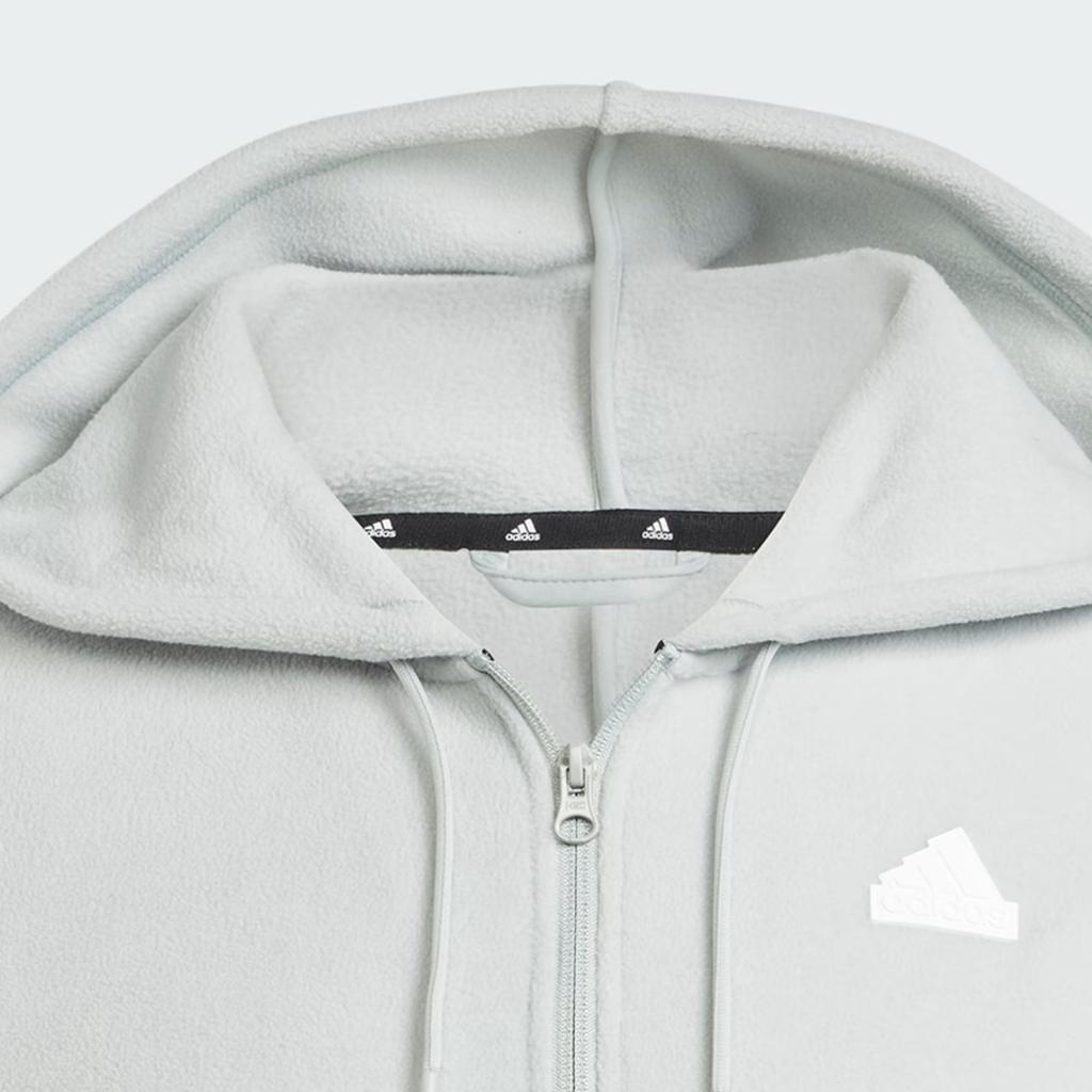 adidas Three Stripe Color Block Long Sleeve Hooded Jacket Men Jackets Silver Gray IJ8862