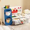 Desktop Storage Box, Student Stationery Organization, Children's Desk, Drawer-type Storage Rack, Office Slanting Pen Holder