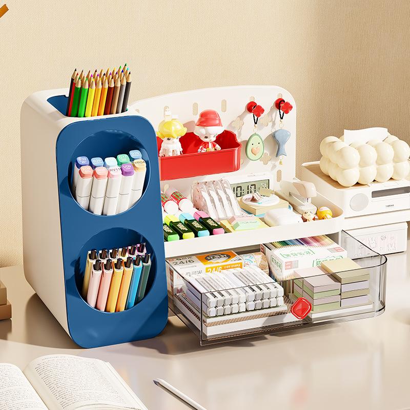 Desktop Storage Box, Student Stationery Organization, Children's Desk, Drawer-type Storage Rack, Office Slanting Pen Holder
